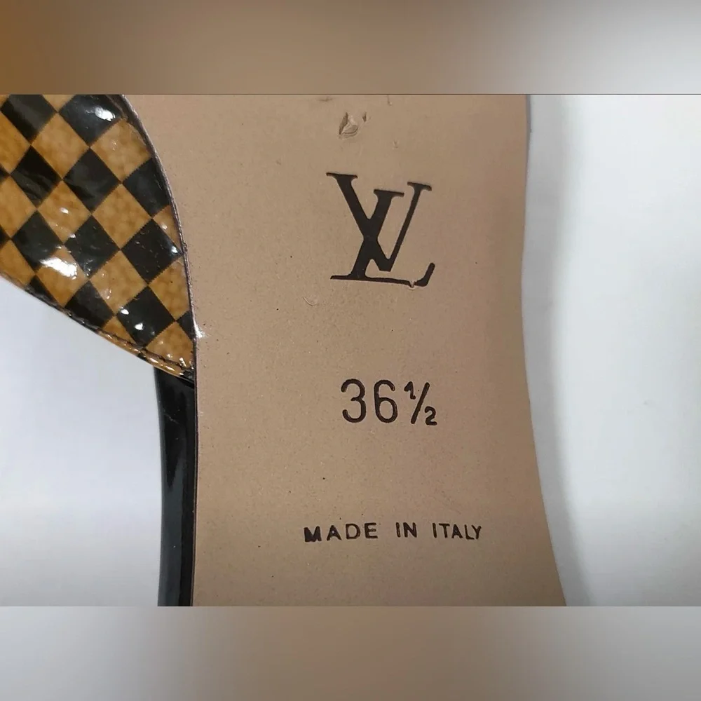 Louis Vuitton Damier heel Sandals 6.5 women’s